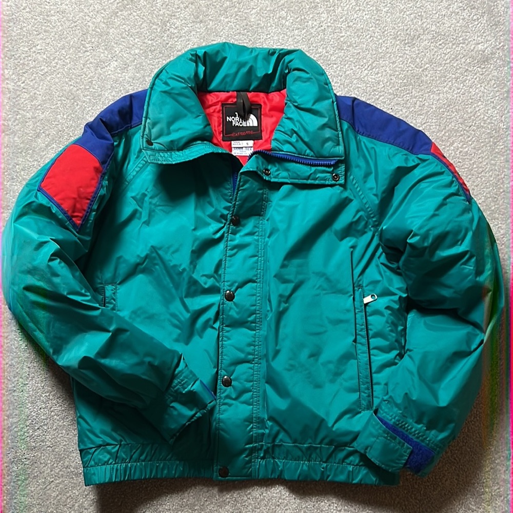The North Face Green and Blue Ski Jacket